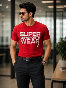 Men's Red Graphic T-Shirt
