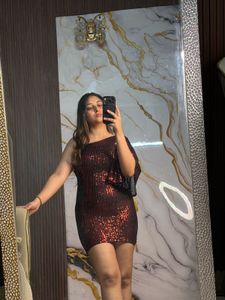 Sparkling One-Shoulder Mini Dress