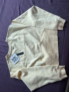 Cream Textured Sweatshirt