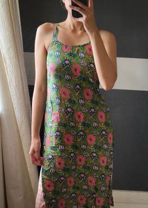 Green Floral Kurta