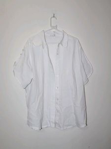 Oversized White Button-Up Shirt