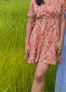 Chic Wrap Dress with Floral Print