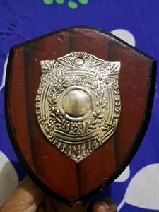 Vintage Wooden Shield Plaque