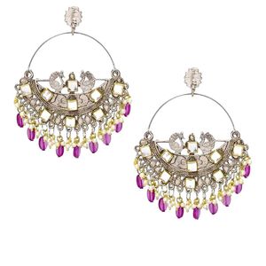 Elegant Peacock Design Hoop Earrings