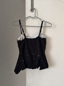 Sparkly Black Camisole Top