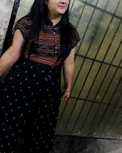 Elegant Black Kurta ⚠️ only with Ethnic Print