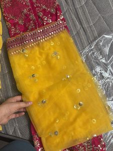 Designer Embroidered Silk Blouse in size m