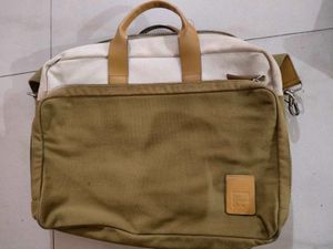 Stylish Canvas &amp; Leather Messenger Bag