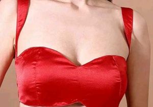 Vibrant Red Satin blouse