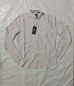 Men's Pink Striped Button-Down Shirt