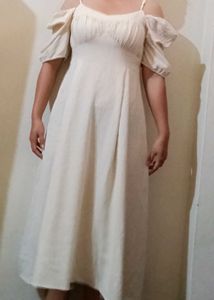 White Puff Sleeve Dress