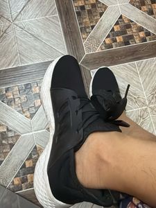 Black Lace-Up Sneakers