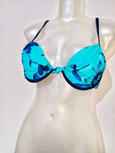 🎁 Buy 1, GET 1 FREE 🎁Blue Floral Bikini Top