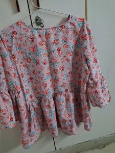 Pretty Floral Bell Sleeve Top