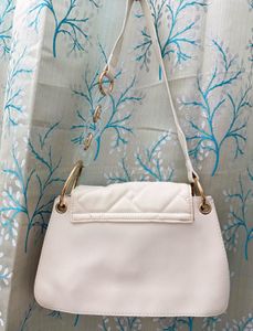 Cream Quilted Shoulder Bag