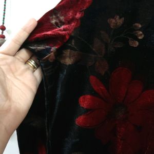 Price Drop !!! Velvet Floral Party Gown