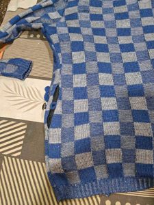 Blue &amp; Gray Floral Knit Cardigan and skivi free