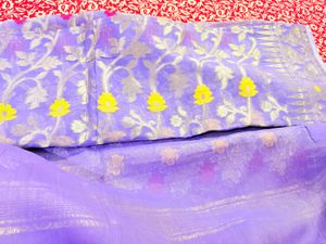 Beautiful Lavender Dhakai Jamdani Saree