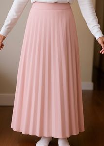 Pink Pleated Skirt