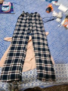 Pink Ruffled Top with Plaid Pants