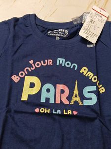 6-8 year Girls 'Bonjour Paris' Graphic Tee