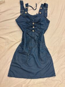 Denim Pinafore Dress