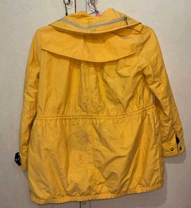 Yellow Hooded Parka Jacket with detachable jacke
