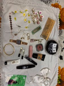 Assorted Makeup &amp; Jewelry Bundle 22 items combo