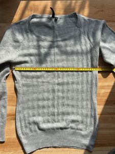 Gray Knit Pullover Sweater
