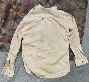 Lacoste Men's Peach Button-Up Shirt