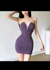 Strapless Ruched Dress