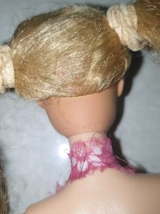 Vintage Barbie Doll in Pink Floral Dress