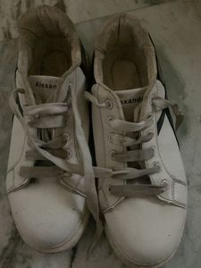 Stylish White &amp; Black Sneakers