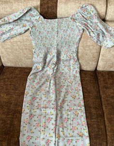 AND Floral Puff Sleeve Jumpsuit