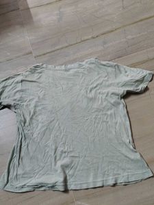 Mint Green Cute Cat Graphic Oversized T-Shirt