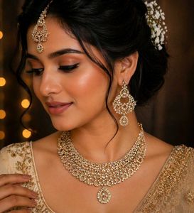 Stunning Kundan Necklace & Earring Set