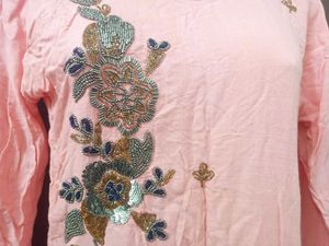 Embellished Peach Kurta