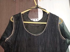 Black Salwar Suit With Pant And Net Dupatta