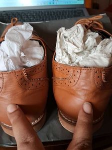 Tan Brown Leather Oxford Shoes