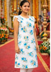 Beautiful Floral Print Kurta for Women