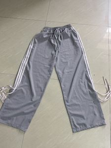 Gray Lounge Pants with Stripes