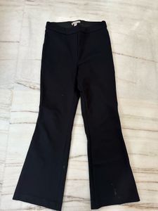 Black formal bootcut trousers