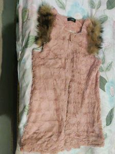 Pink Faux Fur Vest