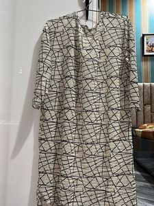 Stylish Geometric Print Open Front Jacket