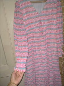 Pink Multi Colour Maxi Dress