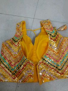 Embellished Yellow Ethnic Blouse