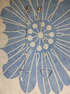 Triangle Drop Pearl Earrings
