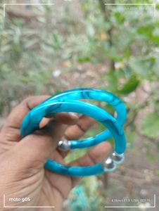 Teal blue Acrylic bangle