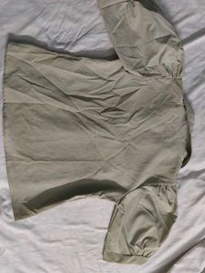 Light Beige Collared Top
