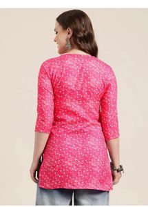 Vibrant Pink Printed Kurta